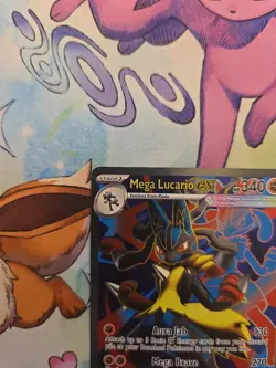 Pokemon TCG Mega Lucario EX 160/132 Ultra Rare Holo NM Mega Evolution Full Art - Image 2