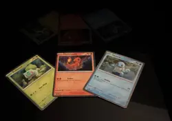 Pokemon TCG S&V 151 Bulbasaur, Charmander, and Squirtle Holo poster promo - Image 1