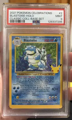 2021 Pokemon Celebrations Classic Collection Blastoise Holo 2/102 PSA 9 MINT - Image 1