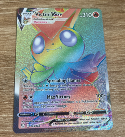 Pokemon TCG Victini Vmax Battle Styles Rainbow Secret Ultra Rare 165/163 - Image 1