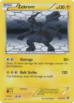 Pokemon TCG Black & White - Zekrom 47/114 (Holo) - Image 1