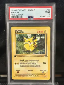 PSA 9 1999 Pokemon Jungle Pikachu [1st Edition] #60 - Image 1