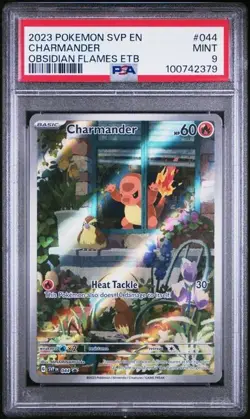 PSA 9 - 2023 Pokemon Obsidian Flames CHARMANDER Black Star Promo #044 (2379) - Image 1