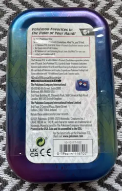 Pokemon Scarlet & Violet Prismatic Evolutions Mini Tin Flareon New Sealed💥 - Image 4