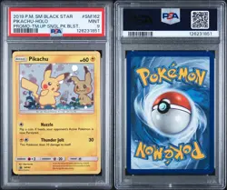 2019 POKEMON SM BLACK STAR PROMO TEAM UP SINGLE PACK BLISTERS PIKACHU-HOLO PSA 9 - Image 3