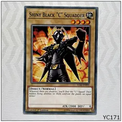 Shiny Black "C" Squadder - IGAS-EN092 - Common 1st Edition Yugioh (YC171) - Image 1