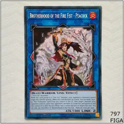 Brotherhood of the Fire Fist - Peacock - FIGA-EN017 - Secret Rare 1st Yugioh - Image 1