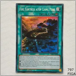 Fire Fortress atop Liang Peak - FIGA-EN018 - Secret Rare 1st Edition Yugioh - Image 1