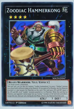 Yugioh Zoodiac Hammerkong MACR-EN047 Common 1st Edition - Image 1