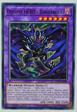 Yugioh Destiny HERO - Dangerous COTD-EN096 Common 1st Edition - Image 1