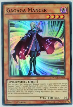 Yugioh Gagaga Mancer WSUP-EN028 Super Rare 1st Edition - Image 1