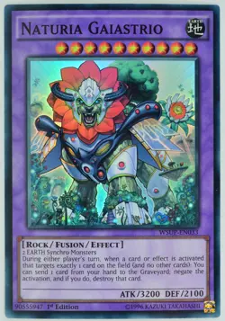 Yugioh Naturia Gaiastrio WSUP-EN033 Super Rare 1st Edition - Image 1