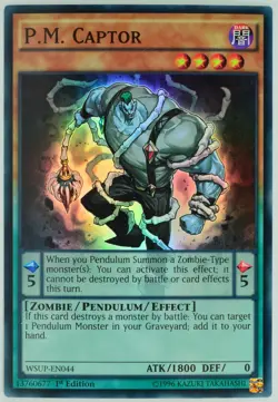 Yugioh P.M. Captor WSUP-EN044 Super Rare 1st Edition - Image 1