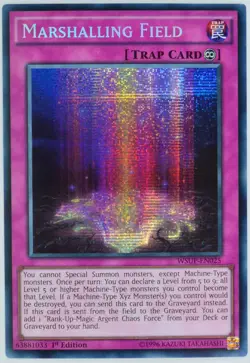 Yugioh Marshalling Field WSUP-EN025 Prismatic Secret Rare 1st Edition - Image 1