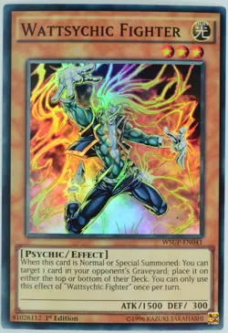 Yugioh Wattsychic Fighter WSUP-EN041 Super Rare 1st Edition - Image 1