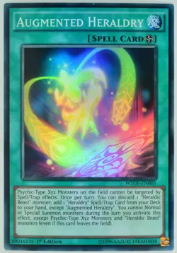 Yugioh Augmented Heraldry WSUP-EN005 Super Rare 1st Edition - Image 1