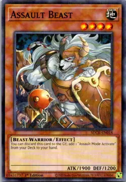 Assault Beast SDCK-EN018 Yu-Gi-Oh! Near Mint 1st Edition - Image 1