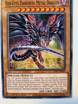 Yugioh Red-Eyes Darkness Metal Dragon LDS1-EN004 Common NM - Image 1