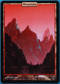 Mountain FOIL Unhinged PLD Extended / Full Art Textless CARD (505616) ABUGames - Image 1