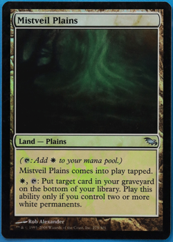 Mistveil Plains FOIL Shadowmoor PLD Land Uncommon MTG CARD (ID# 505613) ABUGames - Image 1