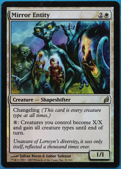 Mirror Entity FOIL Lorwyn PLD White Rare MAGIC MTG CARD (ID# 505609) ABUGames - Image 1