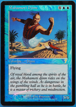 Mahamoti Djinn FOIL 7th Edition PLD Blue Rare MAGIC CARD (ID# 505604) ABUGames - Image 1