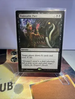 Damnable Pact Card - Sorcery Magic the Gathering Trading Card - Image 1
