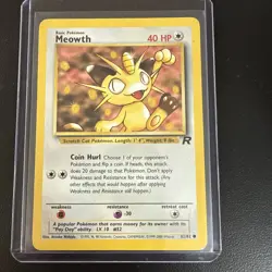 💥 Meowth 1st Edition Non Holo Foil WOTC Pokemon Card 62/82 Rocket Set 1999 - Image 1