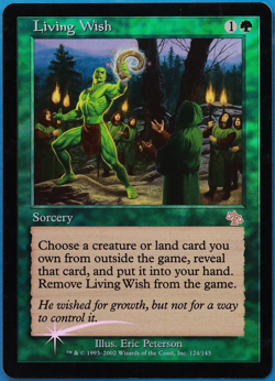 Living Wish FOIL Judgment PLD Green Rare MAGIC MTG CARD (ID# 505596) ABUGames - Image 1