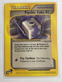 Psychic Cube 01 132/147 - Aquapolis Non Holo Pokemon Card - Image 1