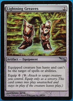 Lightning Greaves FOIL Mirrodin PLD Artifact Uncommon CARD (505594) ABUGames - Image 1