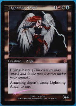 Lightning Angel FOIL Apocalypse PLD White Blue Red Rare CARD (505593) ABUGames - Image 1