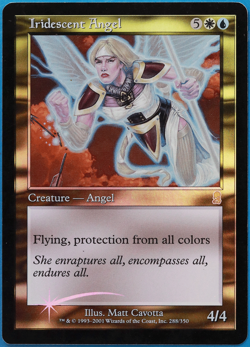 Iridescent Angel FOIL Odyssey PLD White Blue Rare MTG CARD (ID# 505587) ABUGames - Image 1