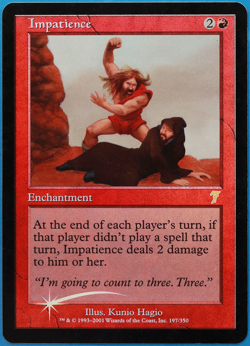 Impatience FOIL 7th Edition PLD Red Rare MAGIC MTG CARD (ID# 505586) ABUGames - Image 1