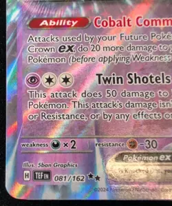 Iron Crown ex 081/162 Holo Shiny Pokemon TCG Card Temporal Forces NEAR MINT - Image 5