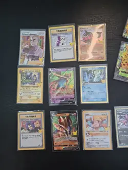 121 Total Pokemon Celebrations Card Lot With Elite Trainer Box And Card Holders - Image 5