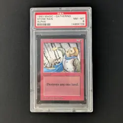 MTG \>> Stone Rain (PSA 8) <<// Alpha - 341 Trading - Magic - Image 1