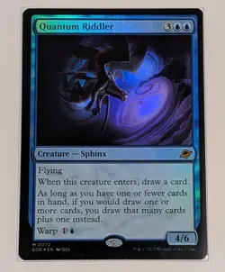 MTG Magic the Gathering Quantum Riddler (Foil) Near Mint EOE Mythic #72 - Image 1