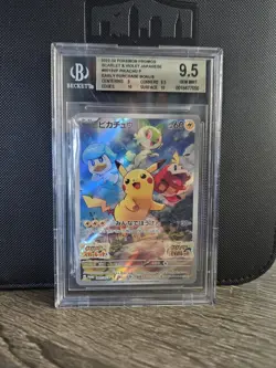 BGS 9.5 - Pikachu 001/SV-P Scarlet & Violet Pre-Order Promo - Japanese Pokemon - Image 1
