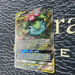 Pokemon Venusaur and Snivy GX SM 229 Full Art Tag Team Promo - Image 2