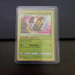 Beautifly 008/196 Holo Rare LP-NM - Pokemon TCG Sword & Shield Lost Origin LOR - Image 1