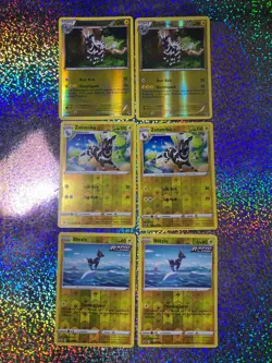 Pokemon TCG Reverse Holo Zebstrika: Black & White 43/114 (x2); 054/185 (x2) - Image 1
