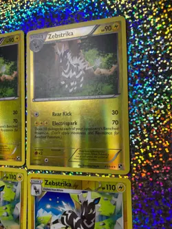 Pokemon TCG Reverse Holo Zebstrika: Black & White 43/114 (x2); 054/185 (x2) - Image 3