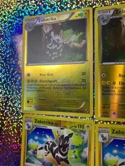 Pokemon TCG Reverse Holo Zebstrika: Black & White 43/114 (x2); 054/185 (x2) - Image 4