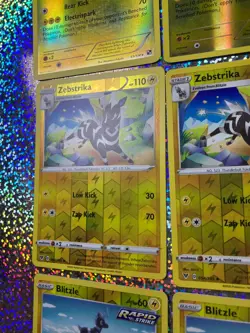 Pokemon TCG Reverse Holo Zebstrika: Black & White 43/114 (x2); 054/185 (x2) - Image 5
