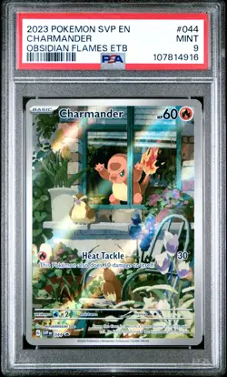 2023 POKEMON SVP EN-SV BLACK STAR PROMO #044 CHARMANDER PSA 9 - Image 1
