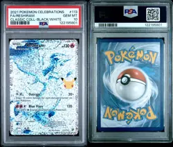 2021 POKEMON CELEBRATIONS CLASSIC COLL #113 FULL ART/RESHIRAM PSA 10 - Image 3