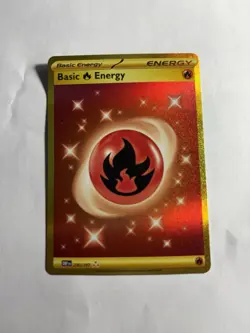 Basic Fire Energy Gold 230/197 Obsidian Flames Hyper Rare Pokemon TCG NM - Image 1