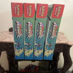 Pokemon TCG Prismatic Evolutions Lucario ex & Tyranitar ex Premium Collection x4 - Image 5