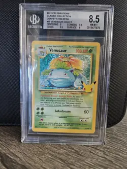 2021 POKEMON CELEBRATIONS CONFETTI HOLO VENUSAUR 15/102 BGS 8.5 - Image 1